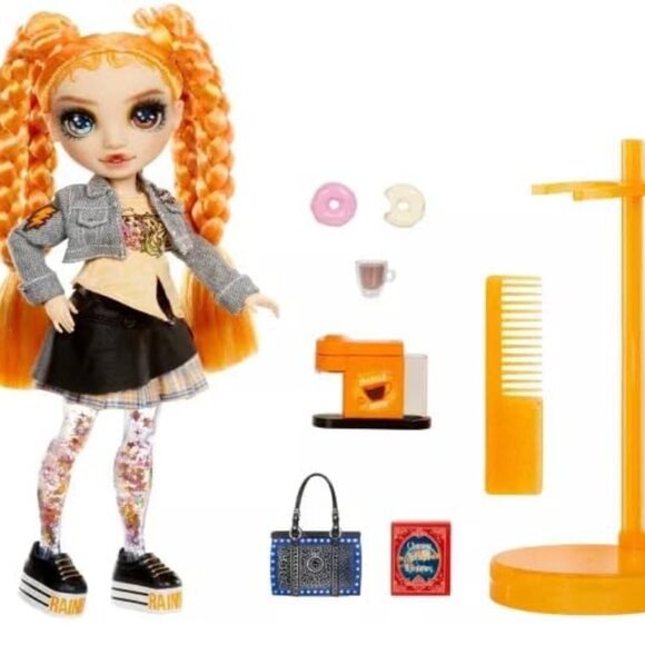 Rainbow High Sparkle And Shine Clementine 11" Doll Liquid Sparkles Legs Orange - Picture 6 of 11